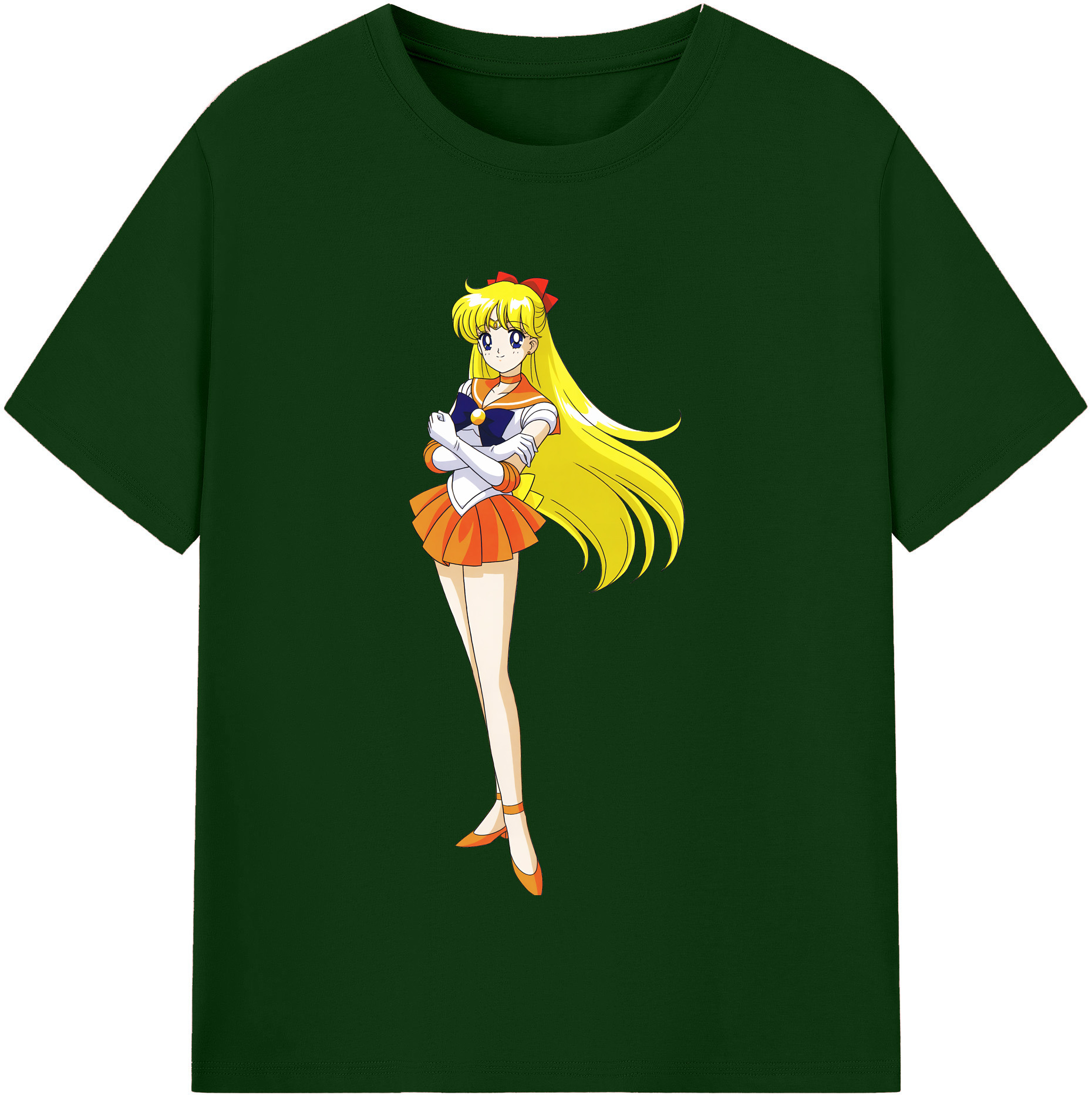 （画像用） 美少女戦士セーラームーン 愛野 美奈子 あいの みなこ Sailor Moon Aino Minako 綿100％半袖Tシャツ（フロントプリント）